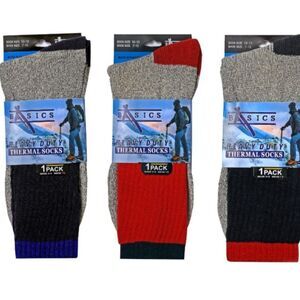 3-Pack Heavy Duty Thermal Socks Bundle Unisex Winter Warm Thick Crew NEW
